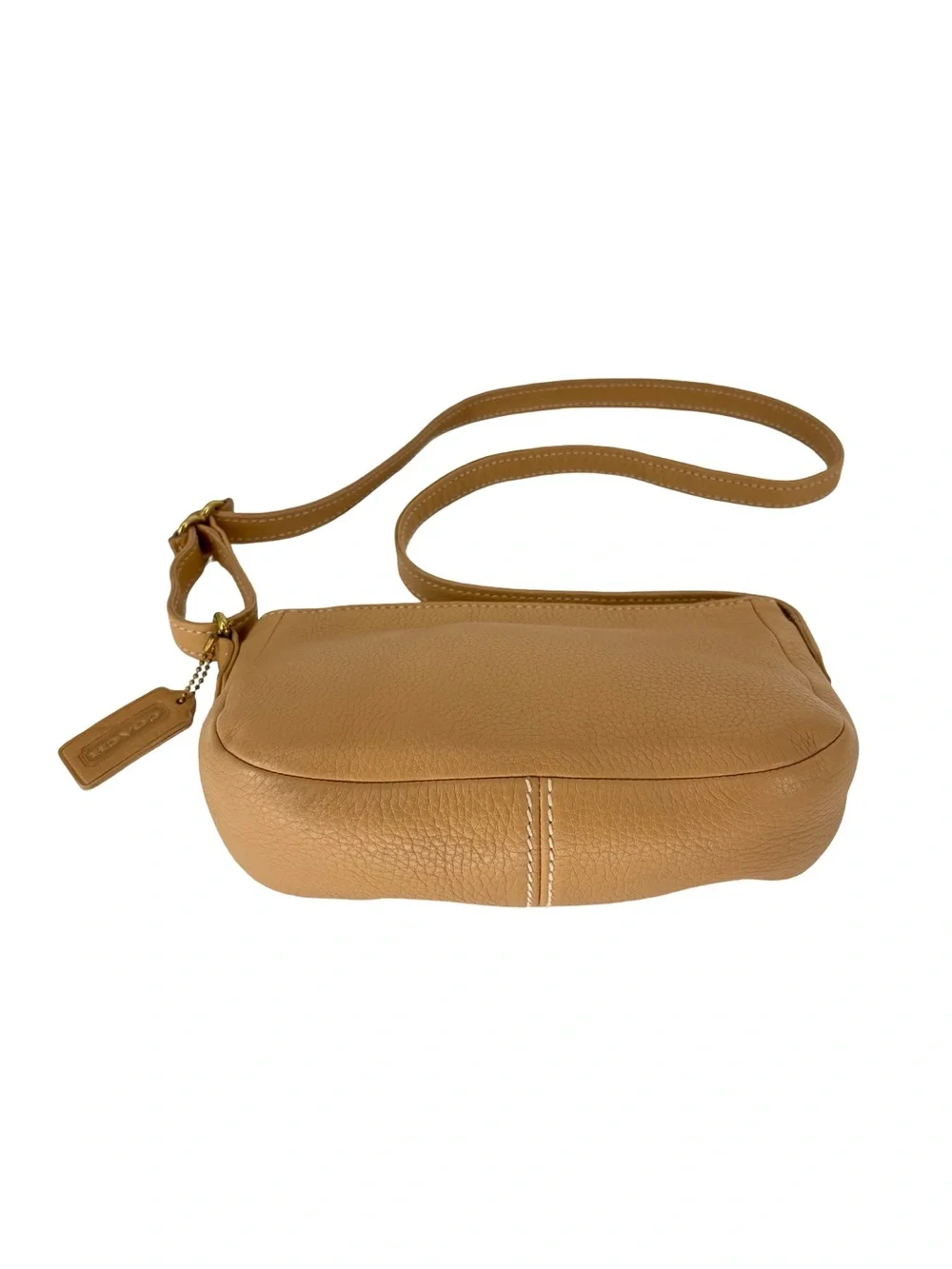 Vintage Coach Sonoma Mini Zip Crossbody Bag 4313 Pebbled Leather 1997 Beige
